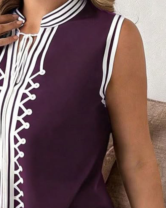 Robe Ruban Blanc Sans Manches Fente Maxi