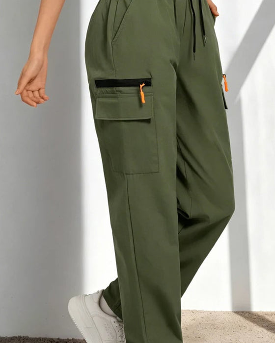 Pants Cordon Détendu Casual Cargo