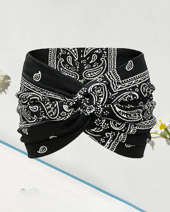 Bandeau Vintage Style Large Cravate-Teinture