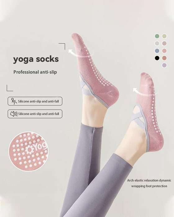 Chaussettes invisibles pour femmes pour pilates et entraînement – antidérapantes avec grip en silicone, respirantes et anti-humidité (yoga/danse/activités en intérieur)