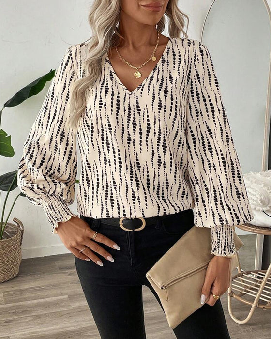 Blouse V-Neck Décontractée