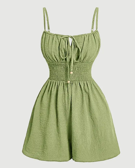 Combinaison Décontractée Plissée Camisole