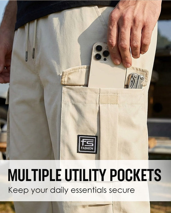 ✨ Pantalon Cargo Homme – Multi-poches, Extensible, Décontracté ✨