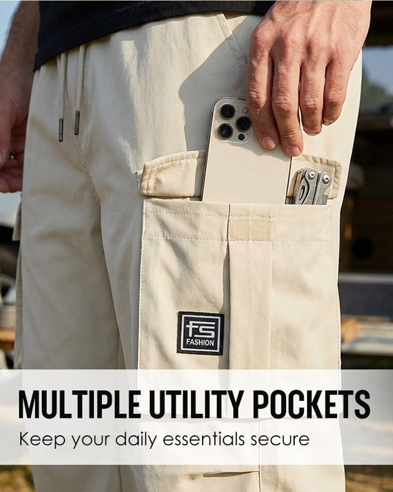 ✨ Pantalon Cargo Homme – Multi-poches, Extensible, Décontracté ✨