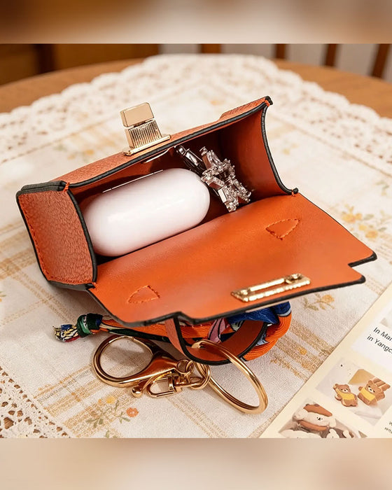 Porte-Clés Mini Sac Carré Pendentif