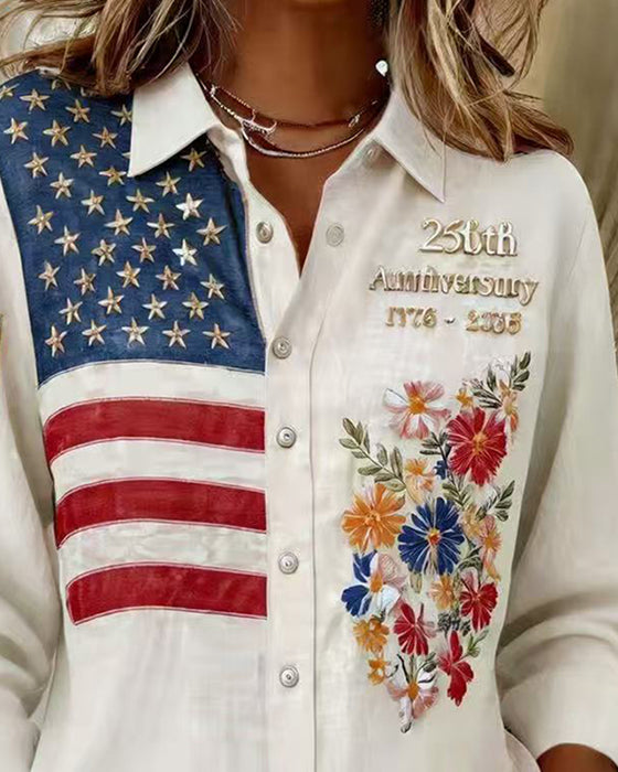 Chemise Col Rabattu Imprimé