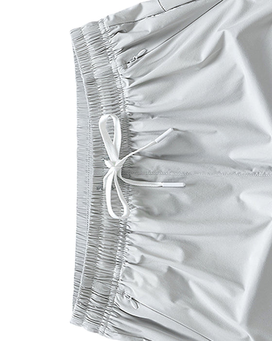 Shorts Hommes Taille Élastique Poche Séchage Rapide Ice-Soie Sport
