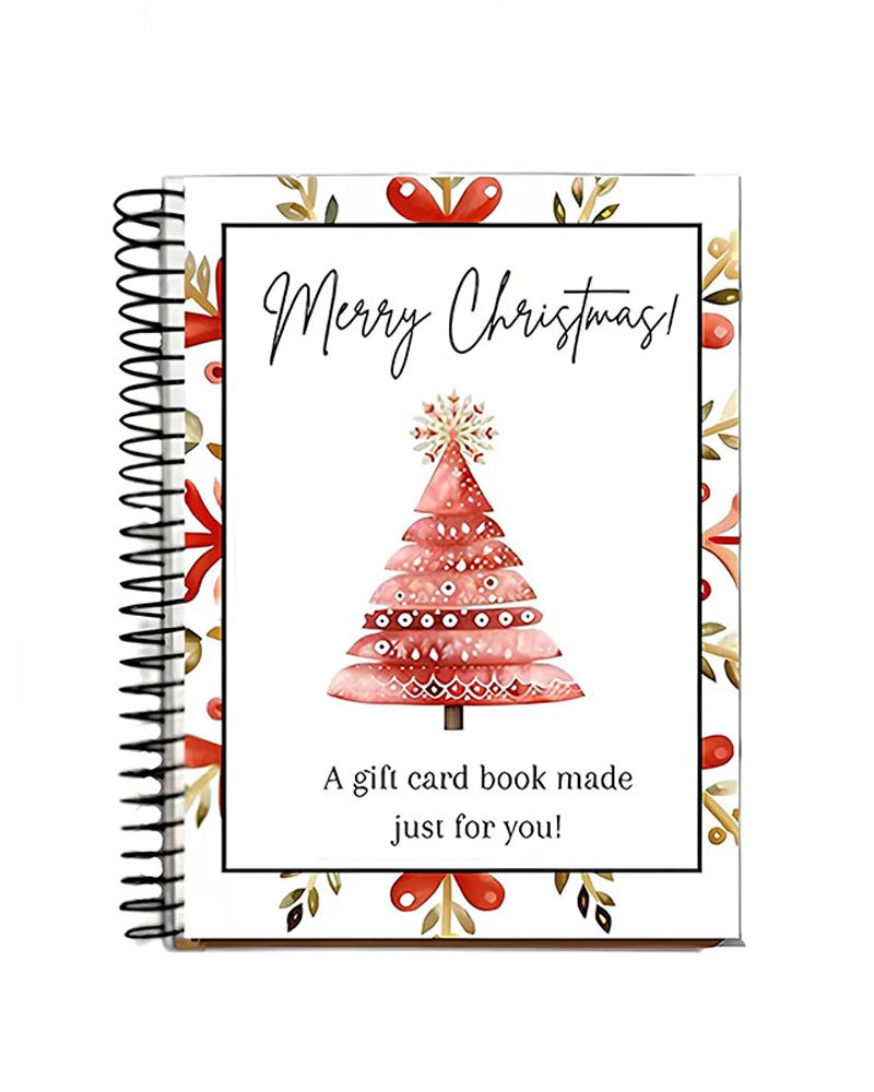 Livre De Cartes Cadeaux De Noël – DIY Reliure Spirale, 5x7 Pouces, Coloré, Porte-Cartes Personnalisé Pour La Famille, Les Amis & Les Étudiants
