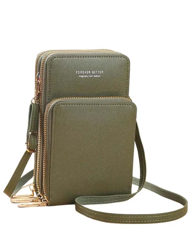 Sac À Téléphone Crossbody Mode Unicolore