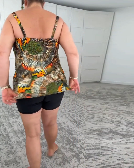 Maillot De Bain Deux-Pièces Imprimé Boxer