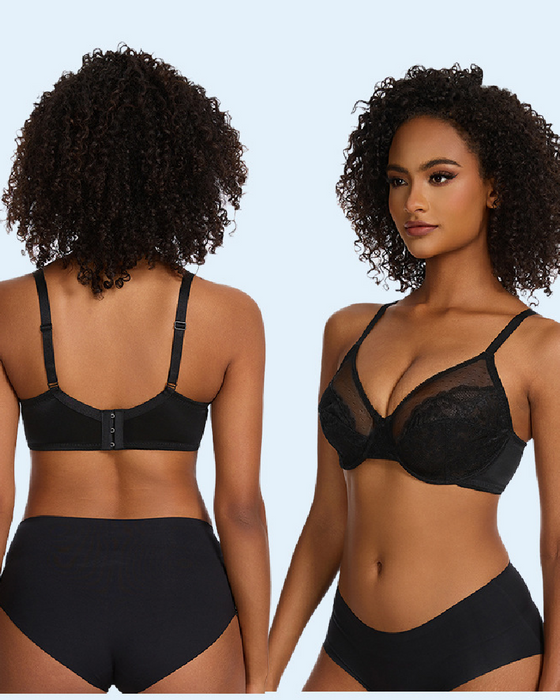 Soutien-Gorge Maille Dentelle Plissé