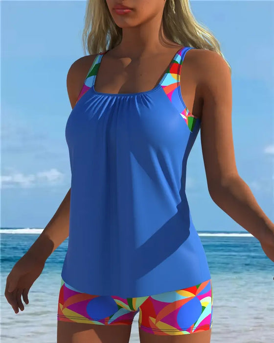 Maillot De Bain Sans Bretelles Imprimé Boxer