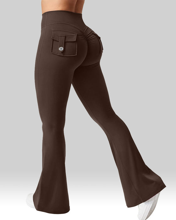 Pantalon De Yoga Évasé Élastique À Séchage Rapide