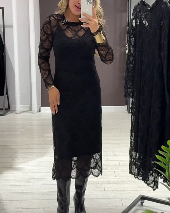 Ensemble Cover Up & Robe Cami Dentelle