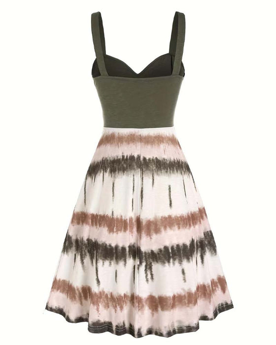 Robe Tie-Dye Bretelles Midi