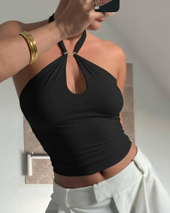 Haut Camisole Unie Attache