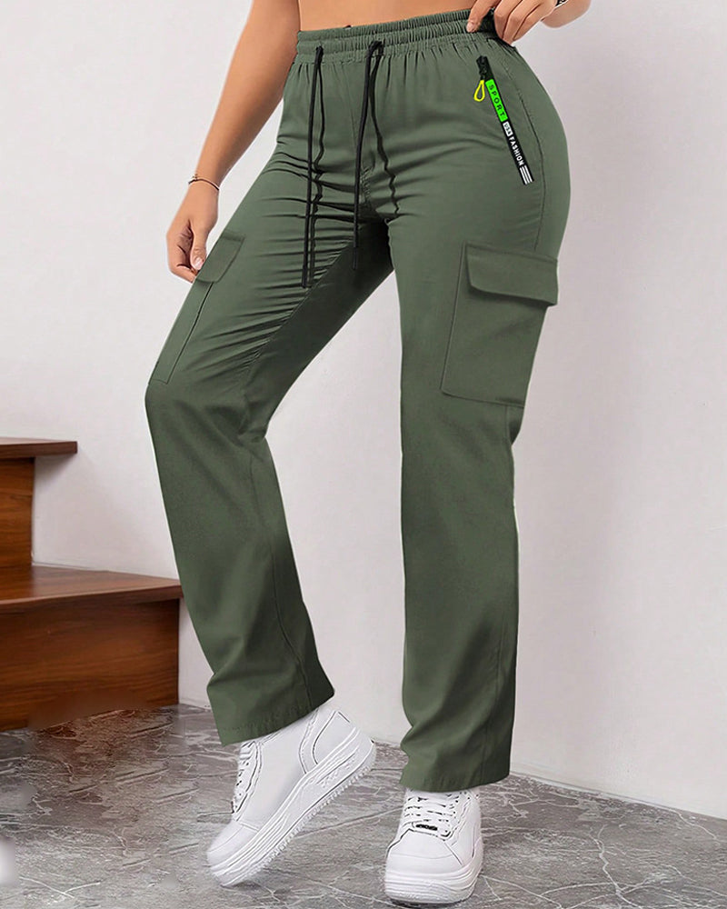 Pantalon De Travail Ample Grande Poche Décontracté