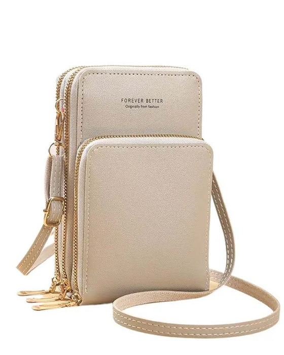 Sac À Téléphone Crossbody Mode Unicolore