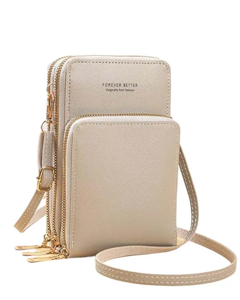 Sac À Téléphone Crossbody Mode Unicolore