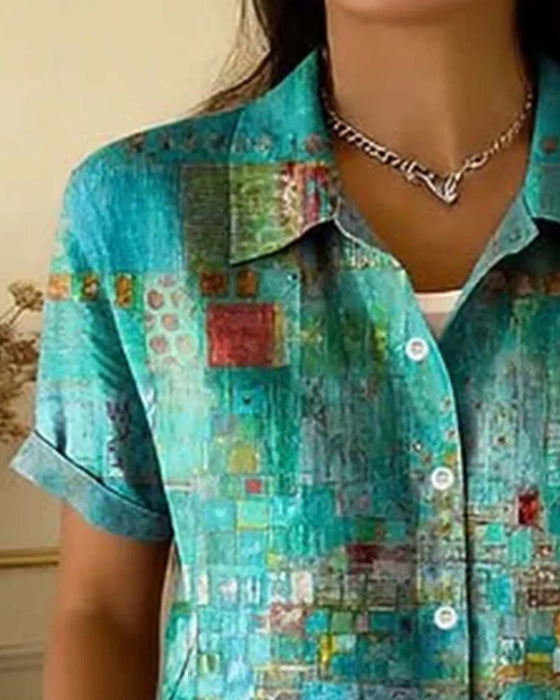 Chemise Carreau Contraste Design