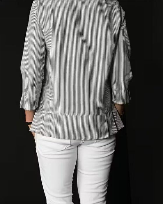 Haut À Rayures Col Rond