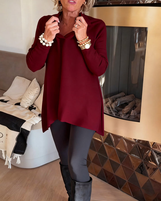 Haut à Col Irrégulier et Manches Longues