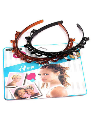 Coiffure à double frange avec épingle à cheveux