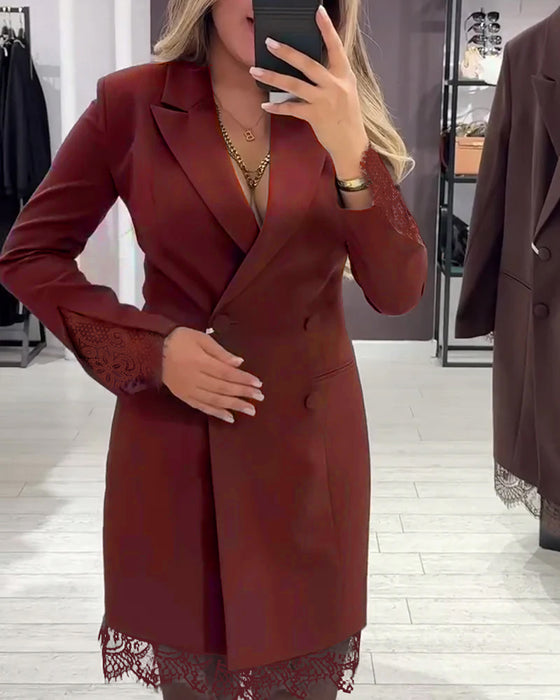 Robe À Col V Et Inserts Pour Le Travail