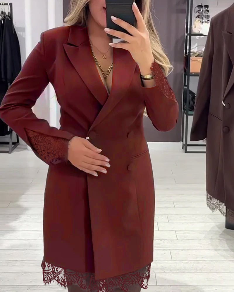 Robe À Col V Et Inserts Pour Le Travail