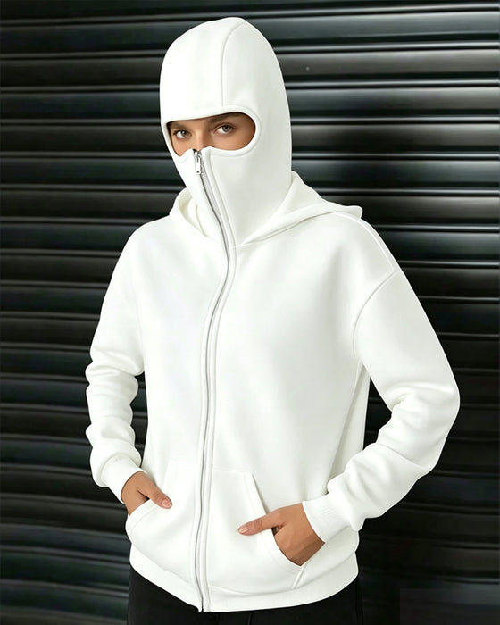 Manteau Capuche Décontracté Fermeture Éclair Sweatshirt
