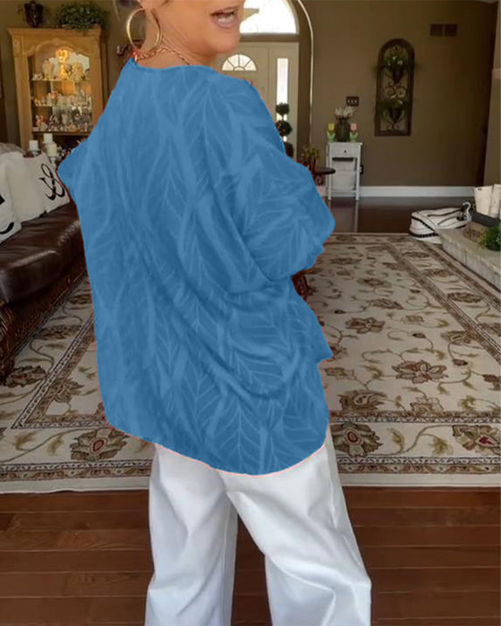 Blouse Col Rond Ample Imprimé