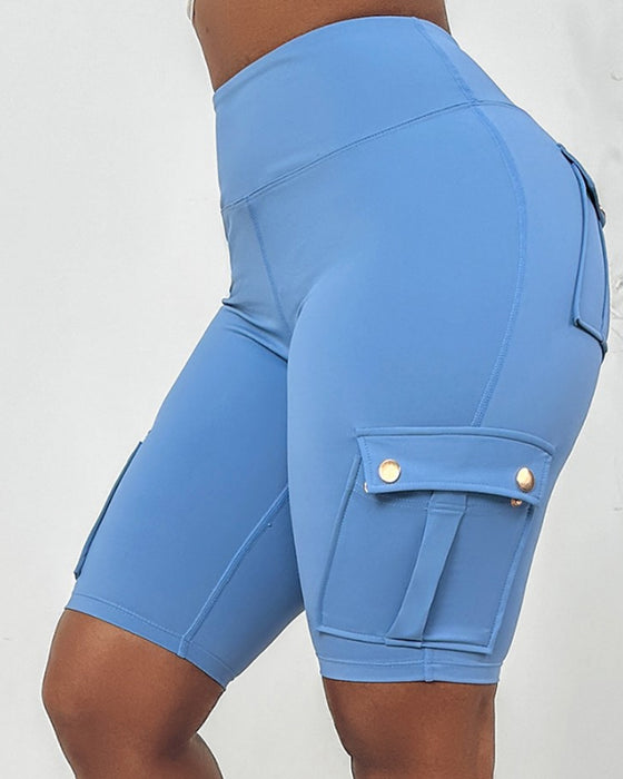 Short taille haute avec poches