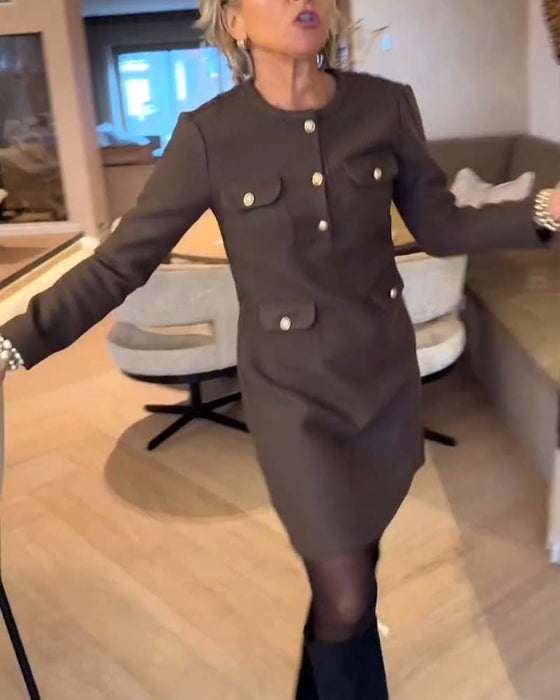 Robe Élégante Et Slim Dans Le Style Chanel