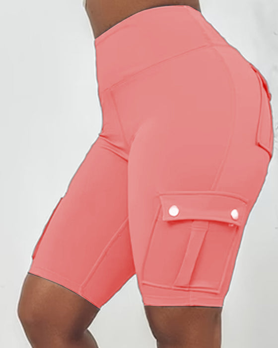 Short taille haute avec poches