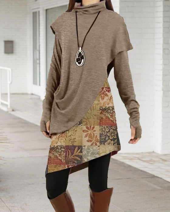 Robe Rétro Avec Patchwork