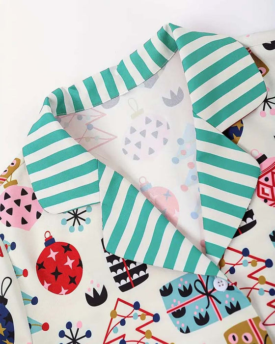 Ensemble deux pièces décontracté imprimé pour la maison