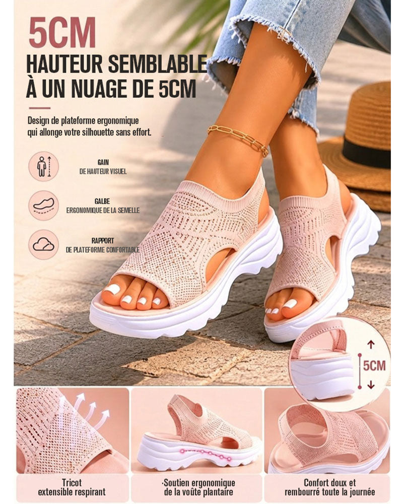 Sandales À Plateforme En Mesh Respirant