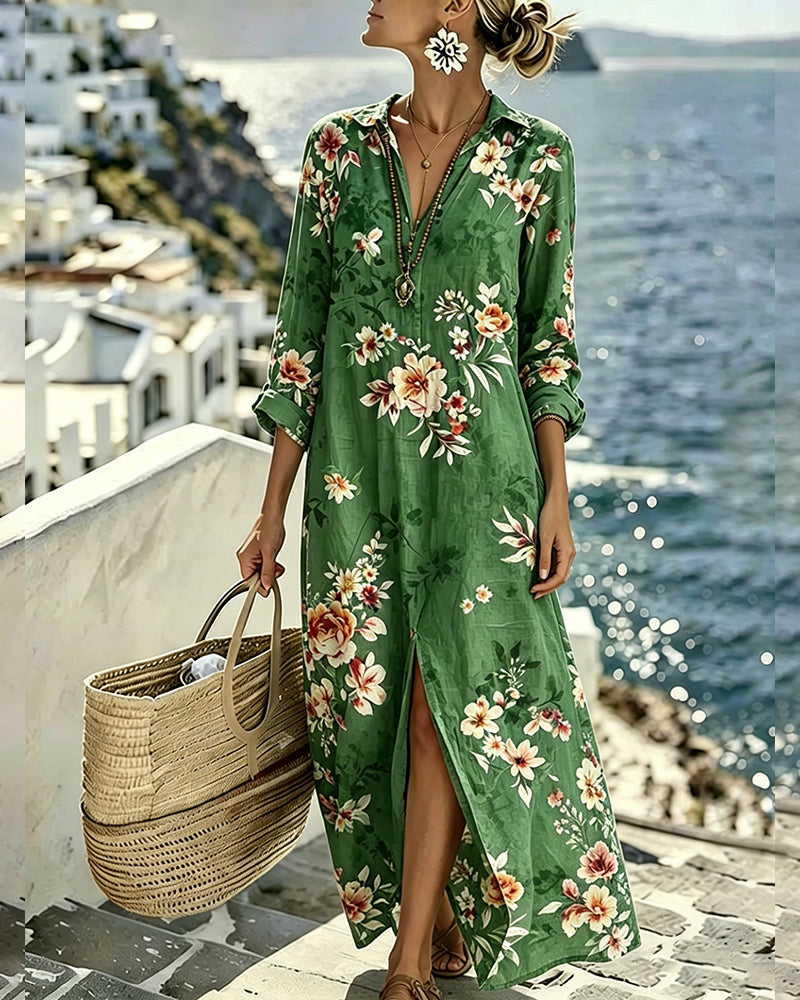 Robe Floral Imprimé Maxi
