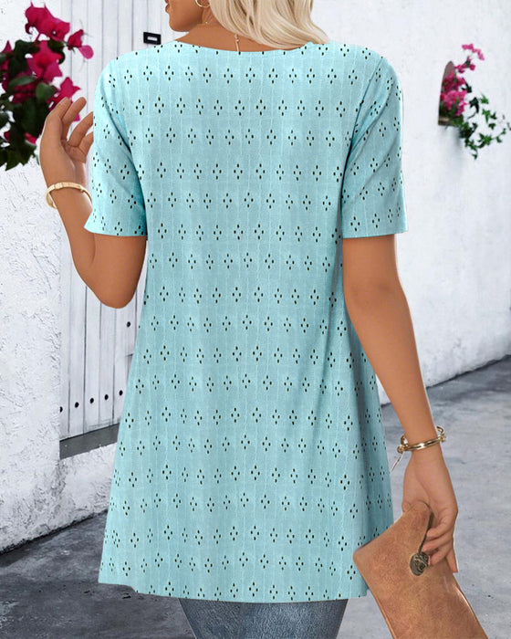 Blouse Fausse Deux-pièces Imprimée