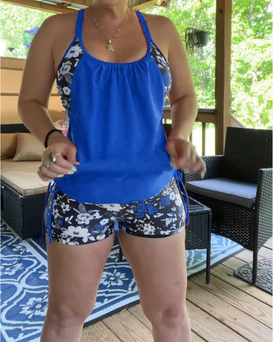 Maillot De Bain Imprimé Bretelles Boxer