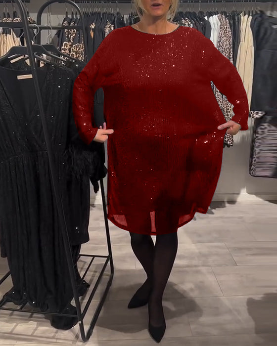 Robe Élégante Dos Nu À Bretelles Et Paillettes