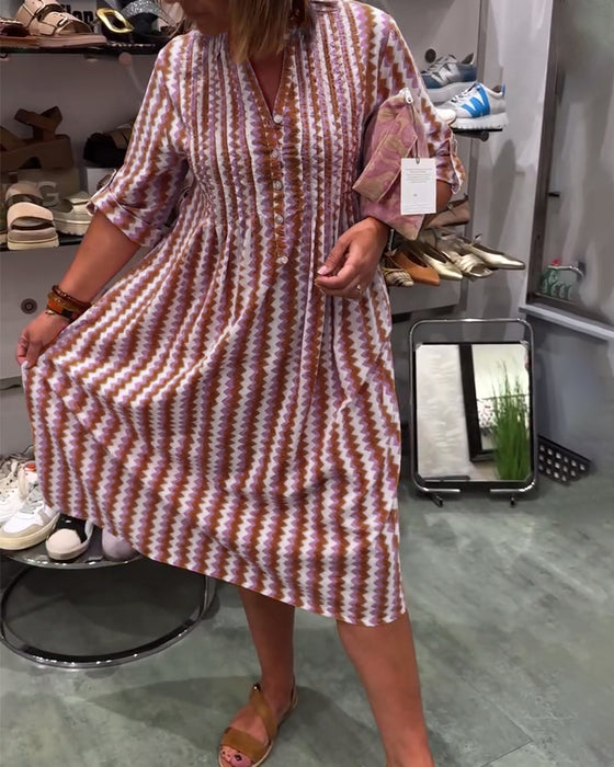 Robe À Imprimé Vagues