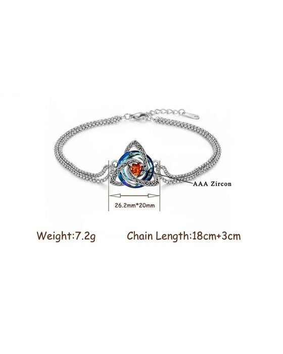 Bracelet Pierre De Naissance Nœud Trinity