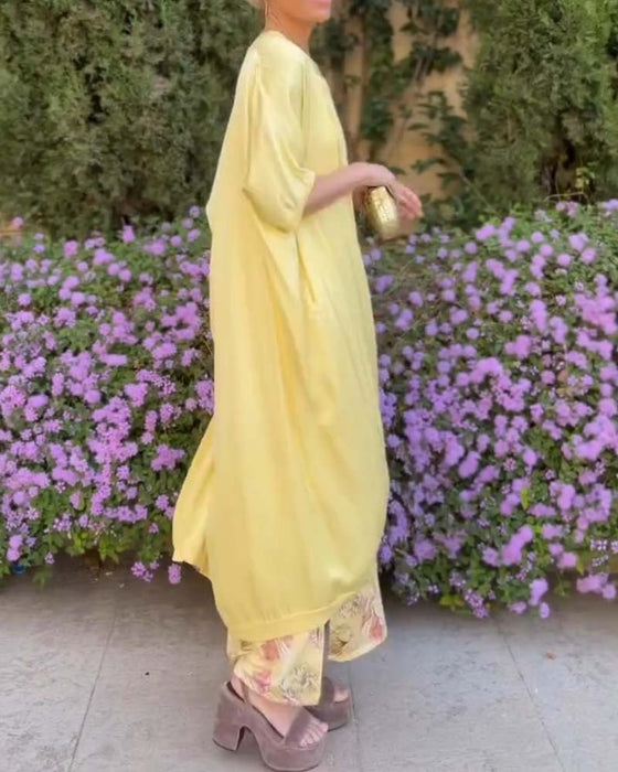 Ensemble Sans Manches Robe Maxi + Cardigan Assorti