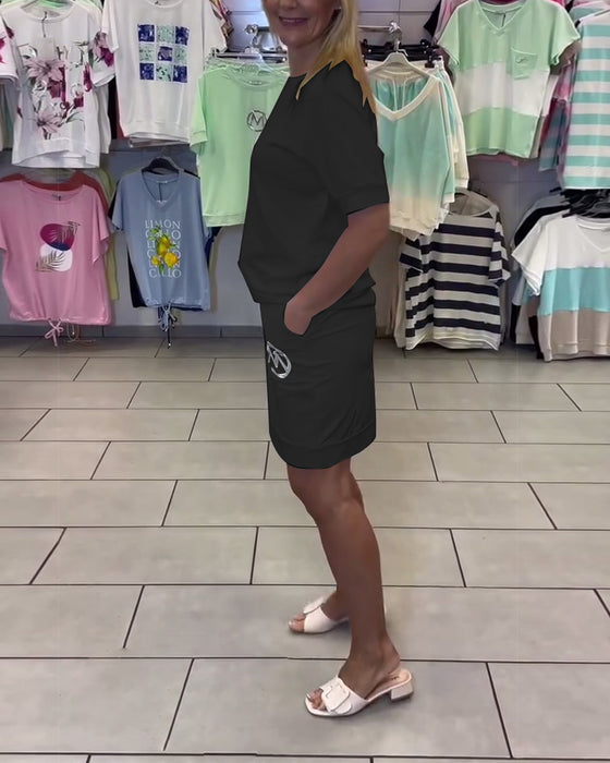 Costume Imprimé Élégant Décontracté