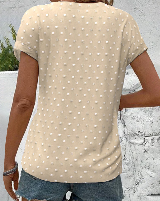 Blouse À Épaule Tombante Bleue