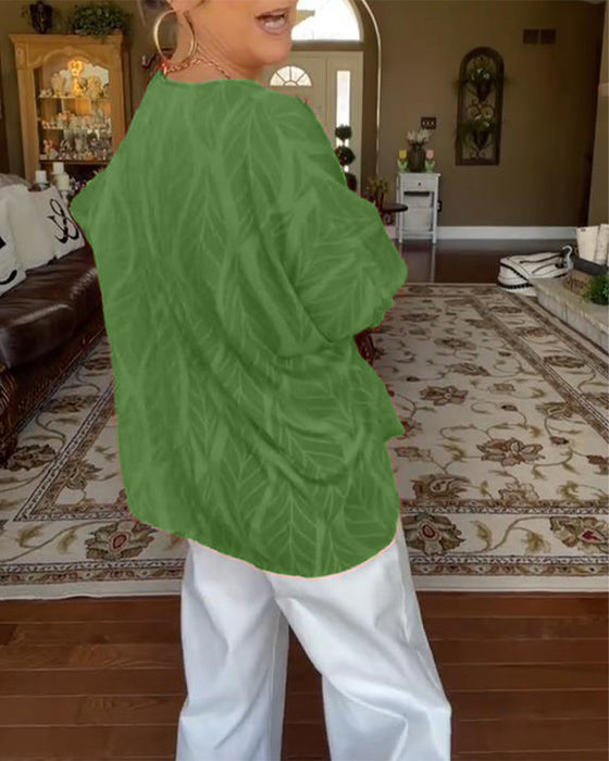 Blouse Col Rond Ample Imprimé