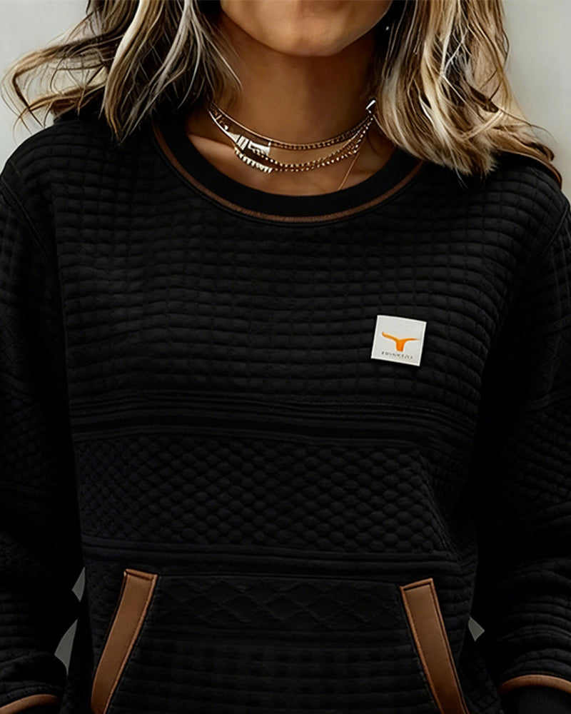 Sweat À Col Rond Et Coupe De Couleur