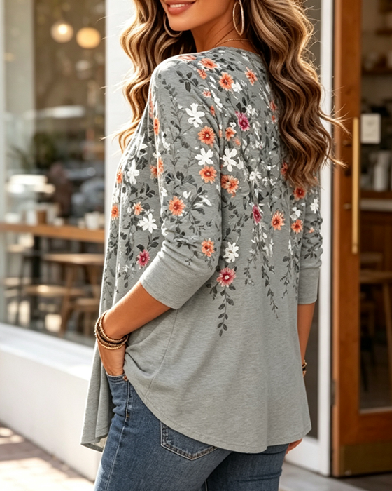 Blouse Décontractée Manches Longues