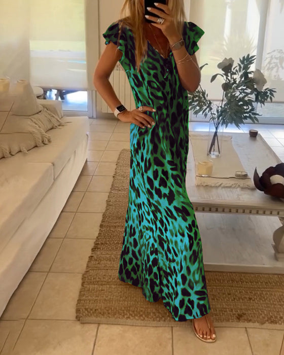 Robe à manches courtes et style rétro